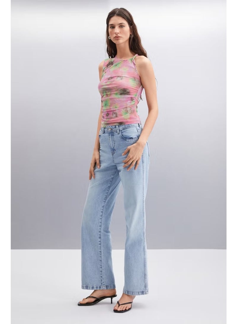 GRIMELANGE Jeri Women's Polyester Slim Pink Blouse - Image 1